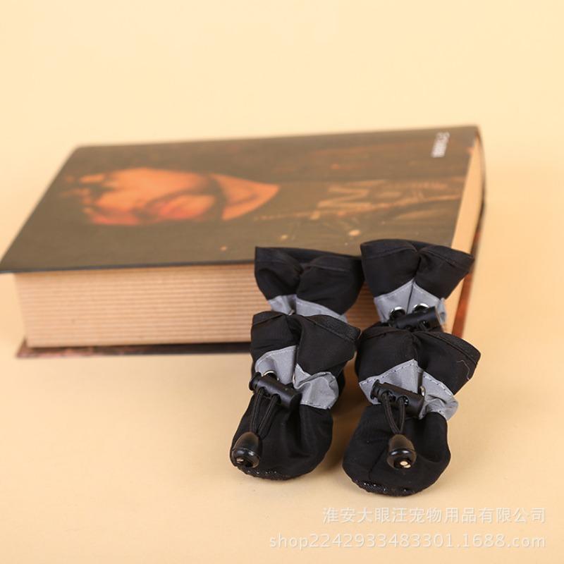 Pet Shoes Plus Velvet for Large and Small Dogs Indoor and Outdoor Dog Soft-soled Shoes Pet Shoe Foot Covers