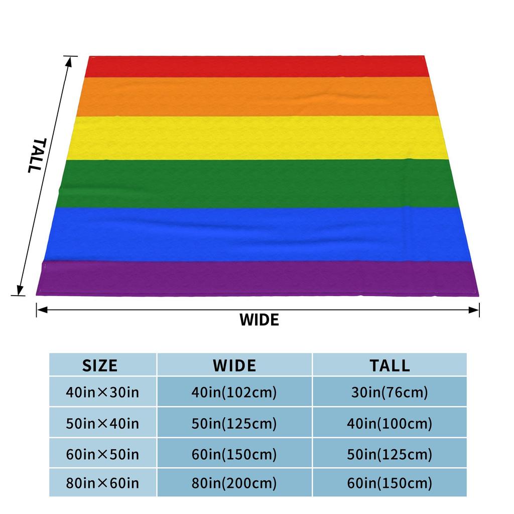 Gay Pride Rainbow Flag Blanket Super Soft Fleece Sofa Throw Blanket for Couch Bedding Outdoor Throws Bedspread Quilt