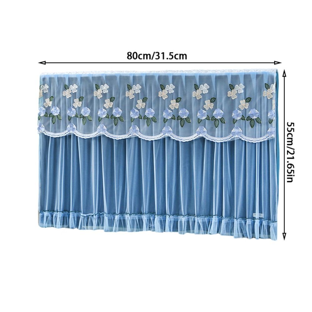 Embroidered Lace TV Dust Cover Ultra-thin TV Screen Monitor Cloth Fashion LCD TV Protective Cover
