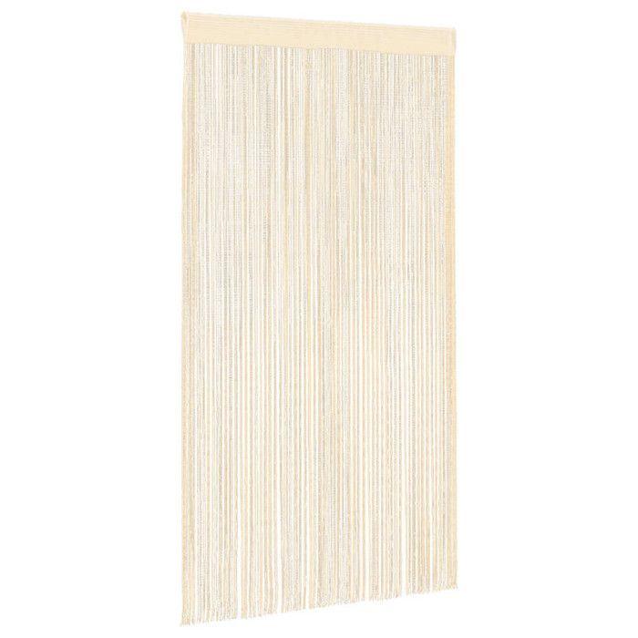 VidaXL Rideau en fils 2 pcs 100 x 250 cm Crème