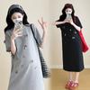 Maternity Dress Summer 2026 New Fashion Casual Loose Korean Version Split T-shirt Long Dress Summer Fashion Dress