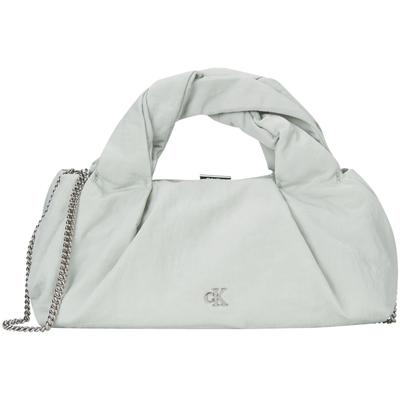 Unique Knot Design Metal Letter Chain Bag Fabric Cloud Tote Bag Medium Women Bags Light-Bean-Green 4K3094G-GN9