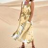 Women's Summer Casual Fashion Easter Printed Sleeveless Round Neck Pocket Dress