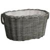 Firewood Basket with Handles 59x42x28 Cm Willow