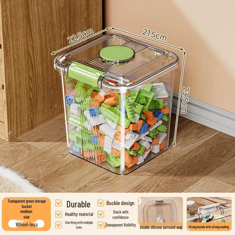 Transparent Multifunctional Storage Box: Large Capacity Plastic Organizer for Toys, Snacks, and Clothes