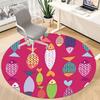 1pc Fishes Pattern Office Round Area Rug, Indoor Mat Suitable For Office, Under Office Chairs Bedroom Living Room Home Decor, Room Deco