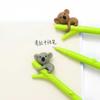 3pcs Cartoon Koala Gel Pen Green Branch Black Color 0.5mm Ballpoint Cute School Supplies A6719