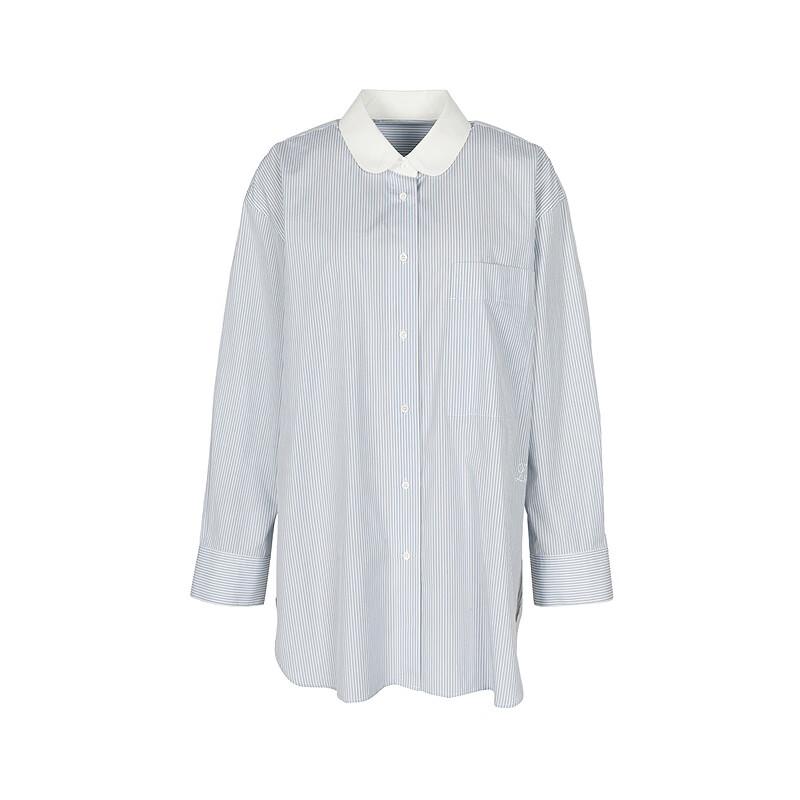 LESS Fall 2026 Striped Cotton Long Sleeve Shirt