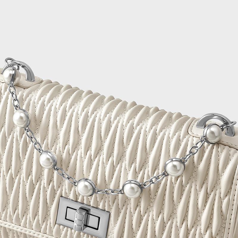Diamond Chain Bag Women's Crossbody Bag New Summer Fashion Versatile One-shoulder Cloud Bag Small Square Bag