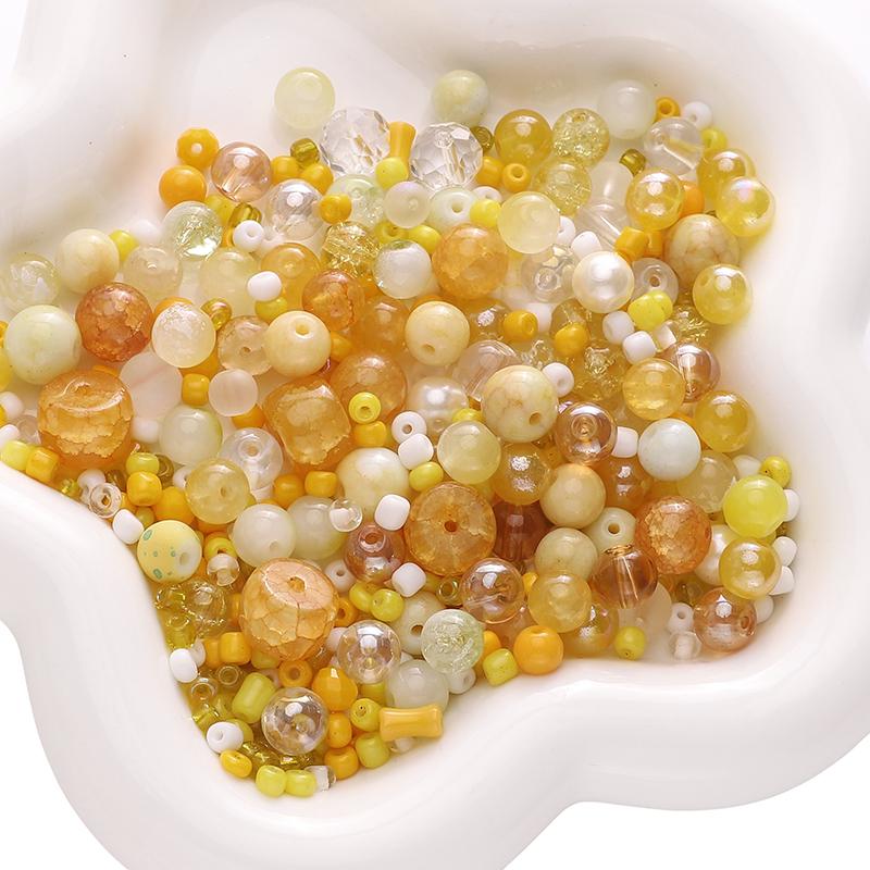 

3-12 мм 30 г/пакет Смешанный стиль Стеклянные бусины DIY Браслет Ожерелье Серьги Ювелирные изделия Аксессуары 3-12mm 30g/bag