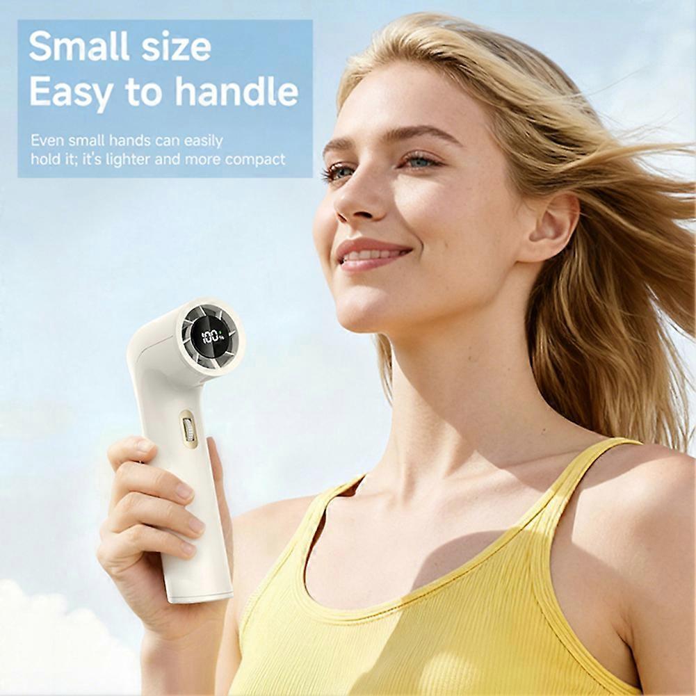 Portable Handheld Fan, 3000mAh Rechargeable Mini Pocket Fan with 100 Speed Levels & Digital Display, High-Speed Personal Cooling Fan