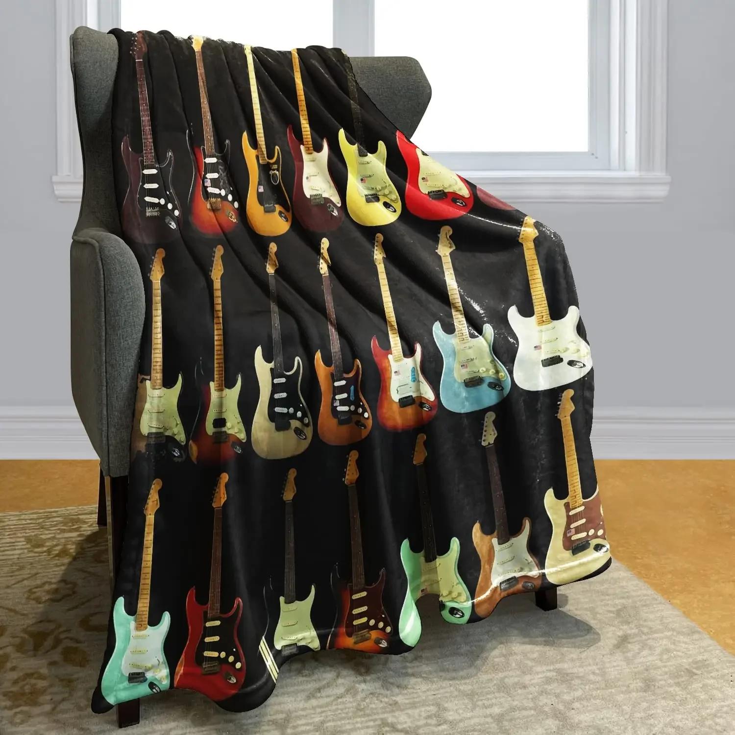 

Одеяло с изображением пламени гитары, дыма, огня, комфорта, уюта, мягкого, теплого, легкого, плюшевого, фланелевого одеяла для дома, кровати, дивана, подарков 30x40in