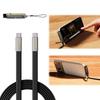 Detachable Charging Cable with Built-In Phone Stand  240W Super Fast Charging Type C To C 1.5M Data Cable For  iPhone/Huawei