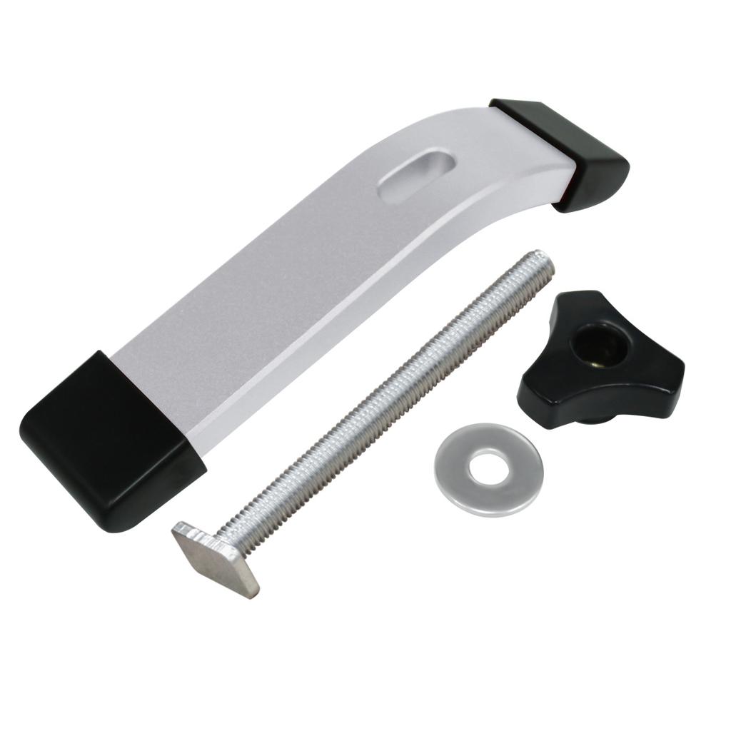 Woodworking Aluminum Alloy Quick Acting Hold Down Clamp for T-Track, Adjustable T-Slot Workbench Clamping Tool