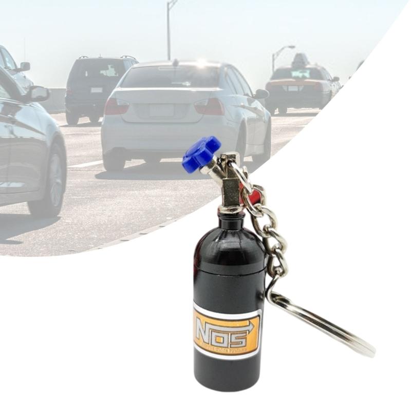 Bottle Replication Keychain, Aluminum Simulation Keyring, Unique Car Decors Accessory Suitable for Drivers