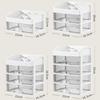 Drawer Style Storage Box Transparent Jewelry Skin Care Products Storage Box High-capacity Desktop Clutter Dustproof Organizer