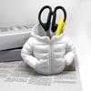 Down Jacket Pen Holder Desk Organizer Compact Storage Box for Pens Pencils Markers Creative Classroom Desk Accessory Student Gift