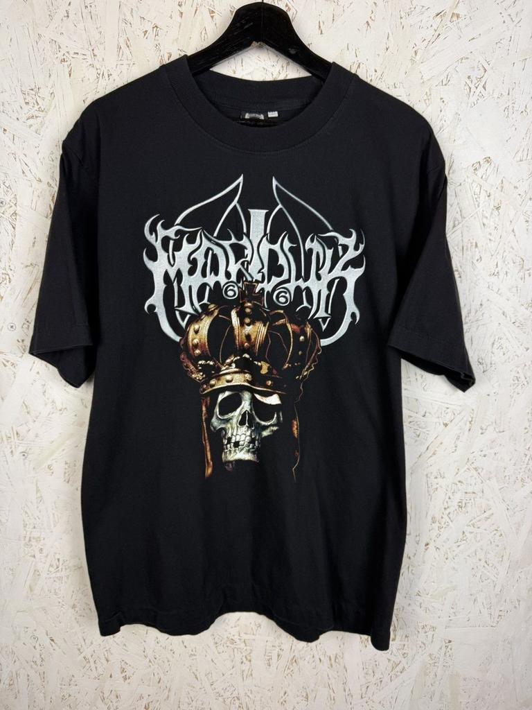 00s Marduk La Grande Danse Macabre Black Metal Band T-Shirt Black Size L Vintage Unisex T-Shirt