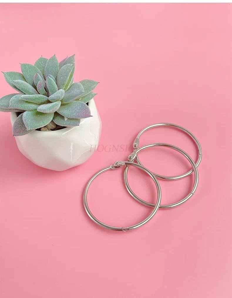 20pcs Iron Ring Loose Leaf Ring Binding Iron Ring Card Ring Iron Ring Loose Leaf Binding Ring Punching Binding Circular
