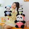 Cap Flowers Panda Plush Toy Cartoon Stuffed Animal Doll Decoration Kids Gift