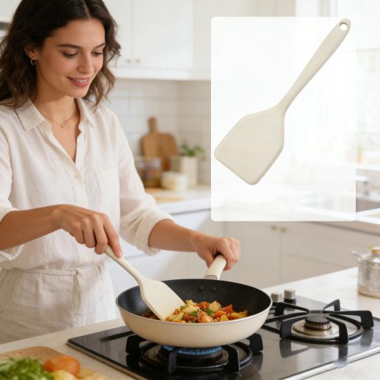 Yousheng Mini Silicone Spatula Soup Spoon Set for Non-Stick Cookware Heat-Resistant Kitchen Utensils with Hanging Loop Small Flexible Scraper for