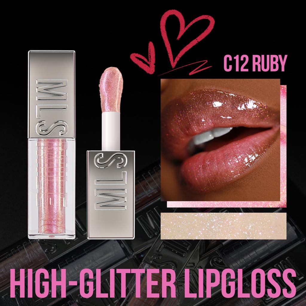 MLSMILE Glaze Labbra Esplosivamente Brillante Specchiato, Rossetto Liquido Idratante 6 Colori, Facile Applicazione, Tinta Labbra Lucida