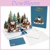 Christmas Snowman 3d Popup Card With Laser Cut Design For Holiday Gift Giving