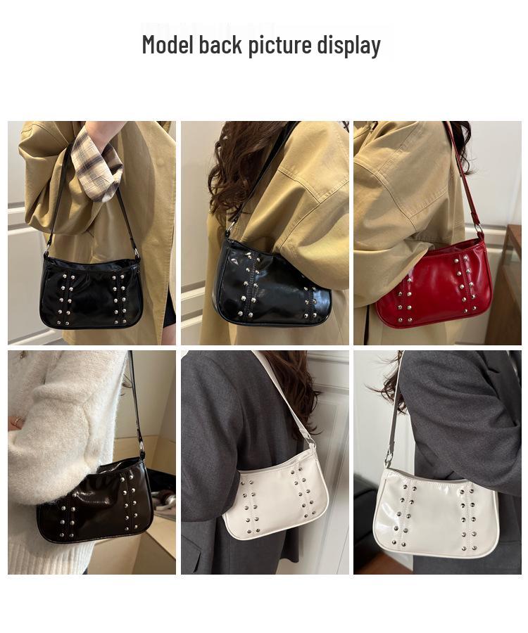 2025 Chic Women's Rivet Strap Shoulder Bag - Autumn/Winter Collection