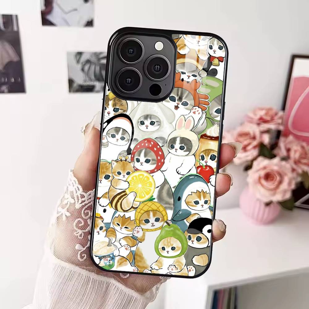Cute M-Mofusands C-Cat Phone Case For iPhone 17,16,15,14,13,12,Plus,Pro,Max For Magsafe Magnetic Wireless Charge