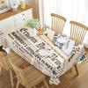 Vintage Newspaper Tablecloth,Old Historic Journal French Paper Lettering Art Design, Dining Room Kitchen Rectangular Table Cover