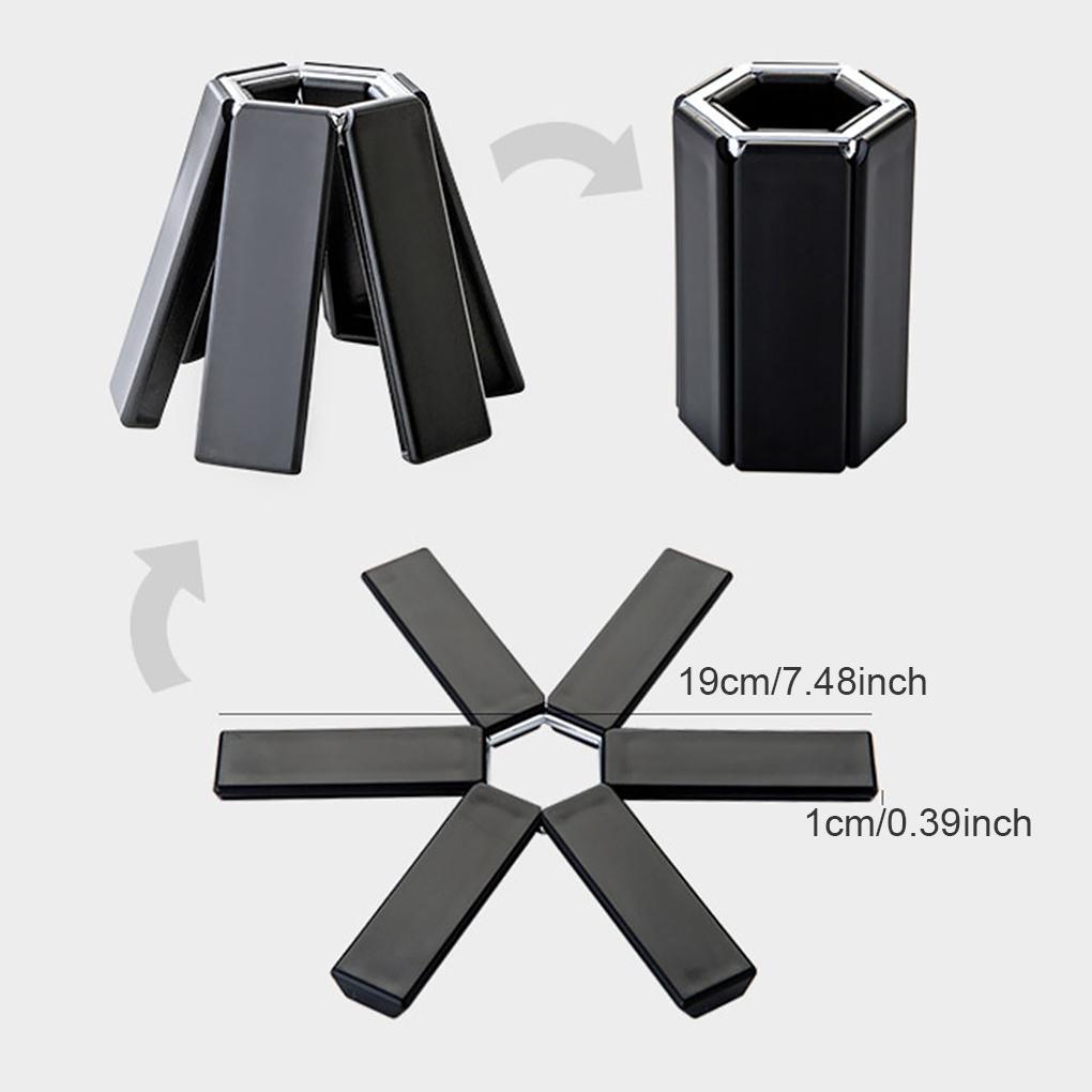 Foldable Heat-resistant Placemat Detachable Mat Anti-slip Insulation Pad Anti-scald Coasters Accessories Dining Room