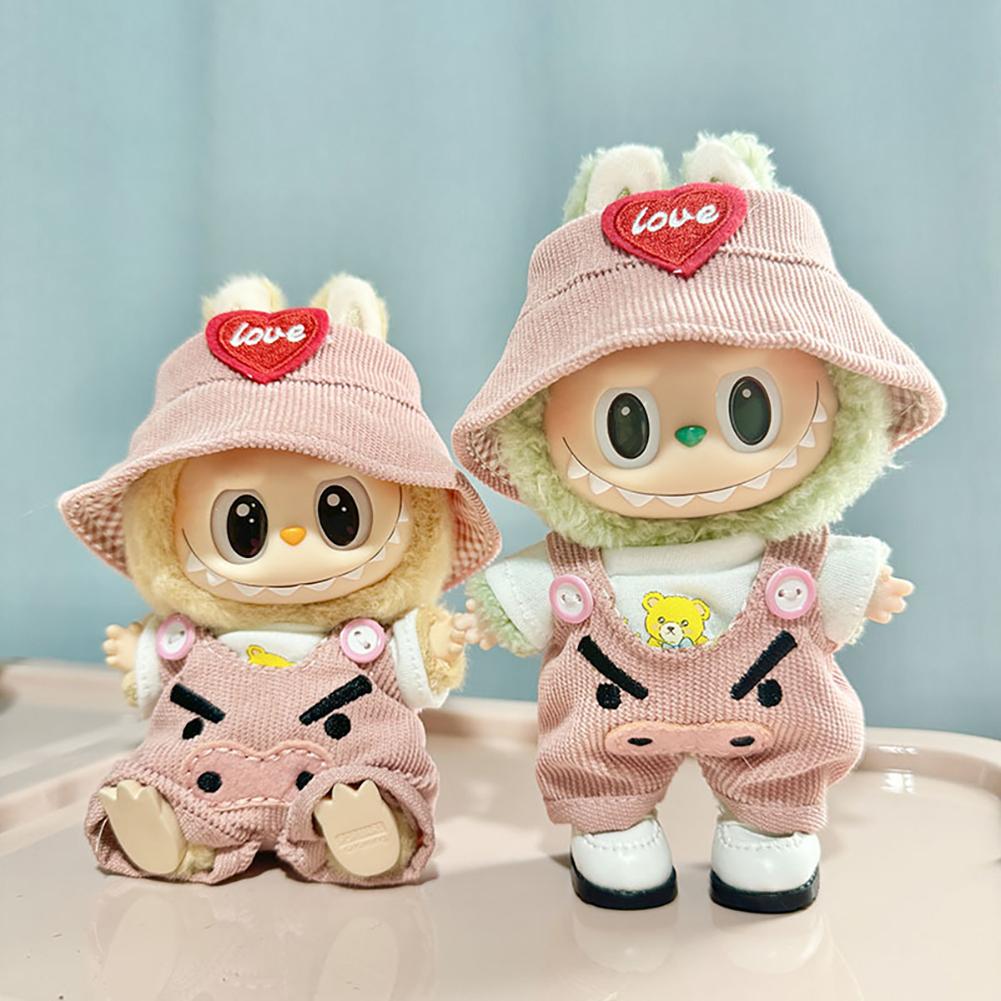 For 17cm Labubu Doll Clothes Fashion Clothes Hoodies Doll Clothes Color Match Hoodies Dolls Accessories Cute Decoration Little Cloths