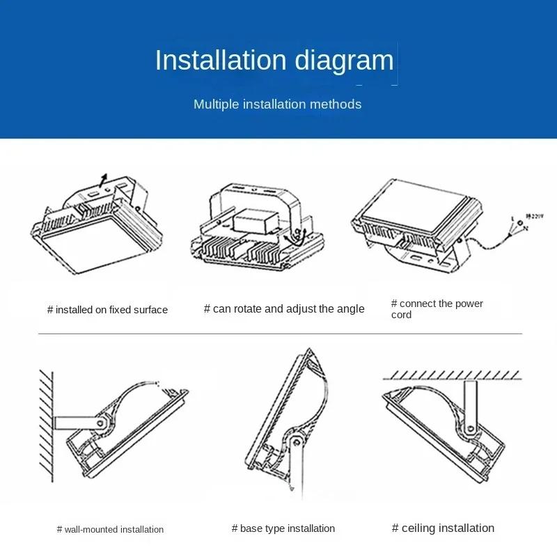 LED Floodlights With Motion Sensor Waterproof Outdoor Led Spotlight Garden Garage Street Wall Lamp 220V 100W 50W 30W 20W 10W