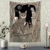Funny Black Cat Decorative Tapestry Office Living Room Decor Home Wall Tapestry
