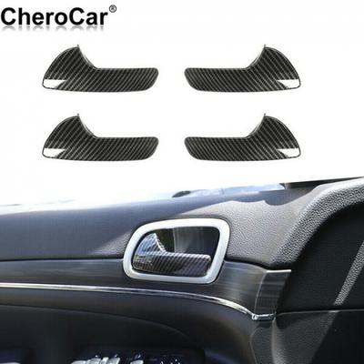 4X Kohlefaser Innentürgriff Abdeckung Zierleiste Für Jeep Grand Cherokee 2011-20