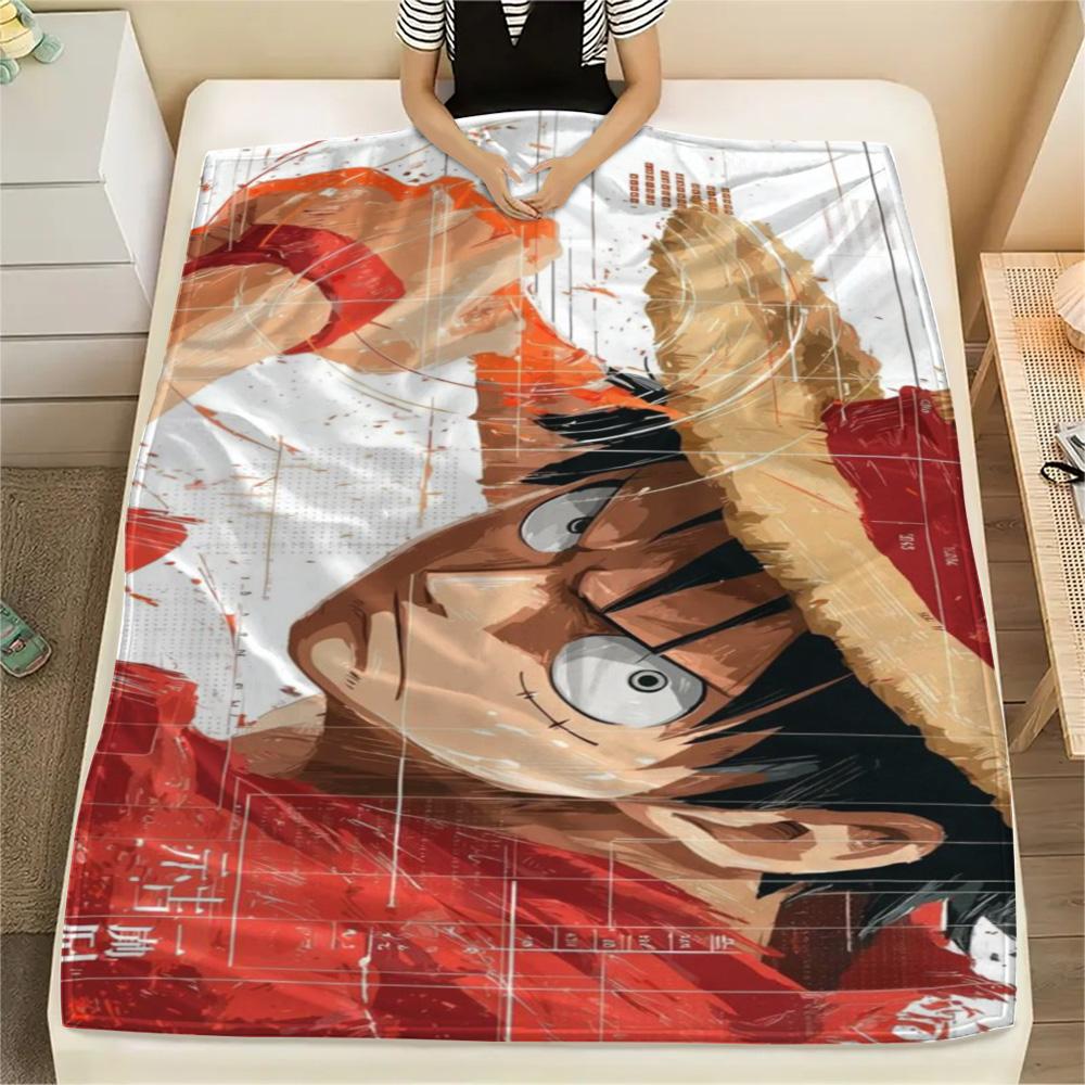 

Luffy Special Pattern Print Blanket, Cozy Flannel Blanket Ideal for Bedroom, Picnic, Travel, Sofa and Bed.-TING 75x90cm