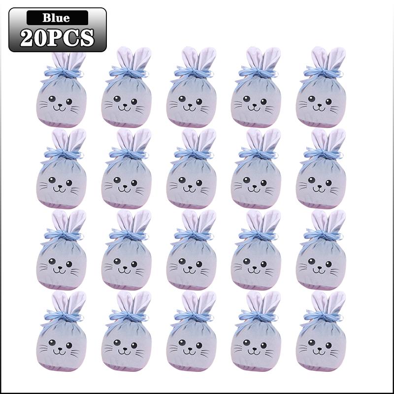 Easter Bunny Drawstring Gift Bags with Bunny Ears for Kids Holiday Party Favor Easter Rabbit Gift Bags and Holiday Decorations