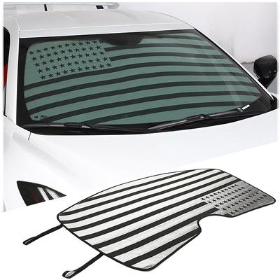 For Corvette C8 - Sunscreen Curtain Car Front Window Sun Shade UV Protection Sunshade Windshield N Flag Cover