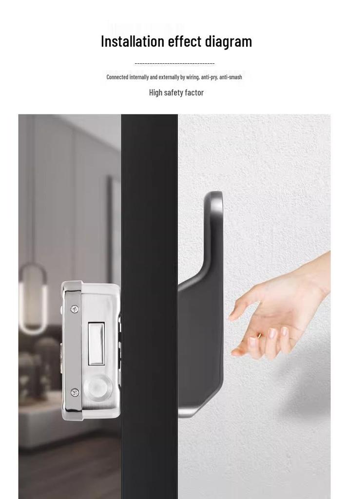 Waterproof TUYA Double-Sided Fingerprint Smart Lock, Old-Fashioned Anti-Theft Password Lock for Iron Doors