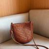 Woven Casual French Bag, New Large-capacity Trend Single Shoulder Niche Texture Bucket, Women's Bag After Delivery
