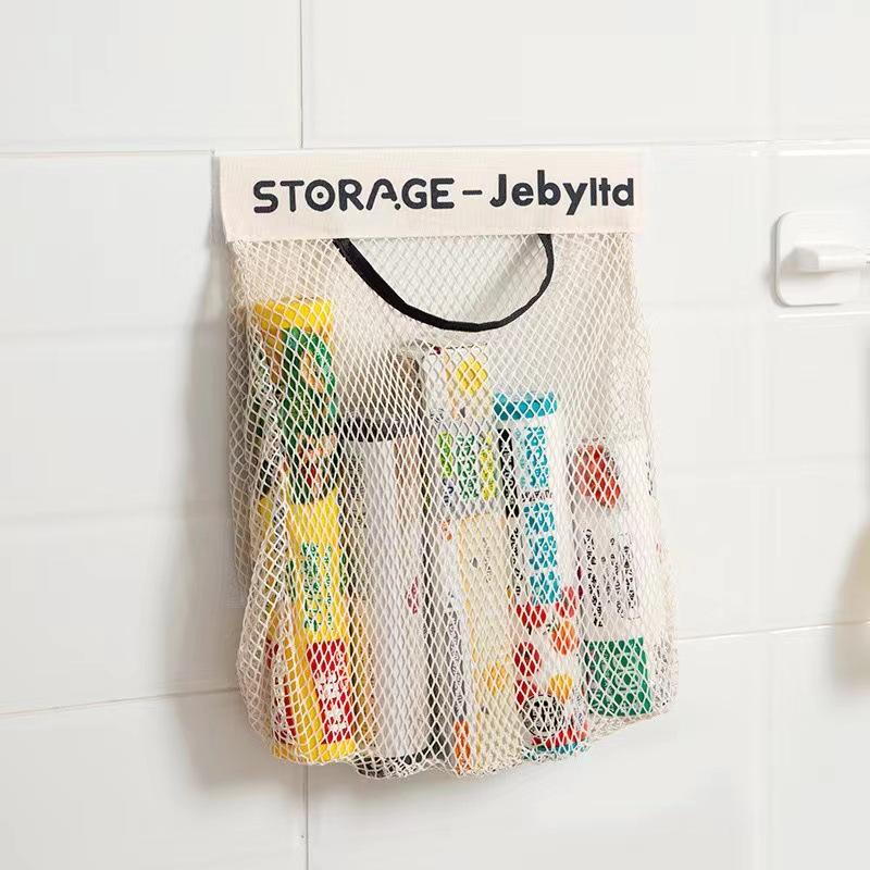 Wall Mounted Grocery Bag Storage Organizer, Kitchen Hanging Storage Bag Dispenser, Mesh Produce Bag Holder for Pantry Door