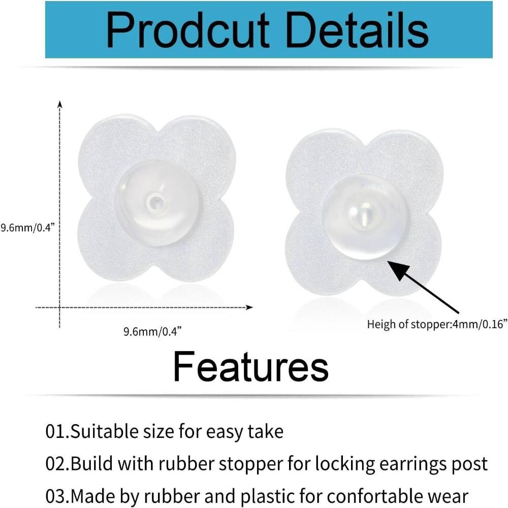 Rubber Rubber Earring Backs White Earring Support Backings Earring Lifter Backs  for Heavy Earrings