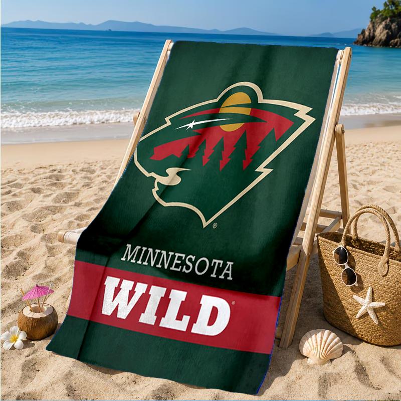 Minnesota Hockey Team Beach Towel, Super Soft Microfiber, Perfect Gift for Her/Him, Birthday, for Pool, Beach, Travel, Decor Beach Party