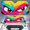 Sharp Anime Gaze Sun Visor Portable Car Windshield Sun Shade UV Protection and Heat Insulation for Front Window