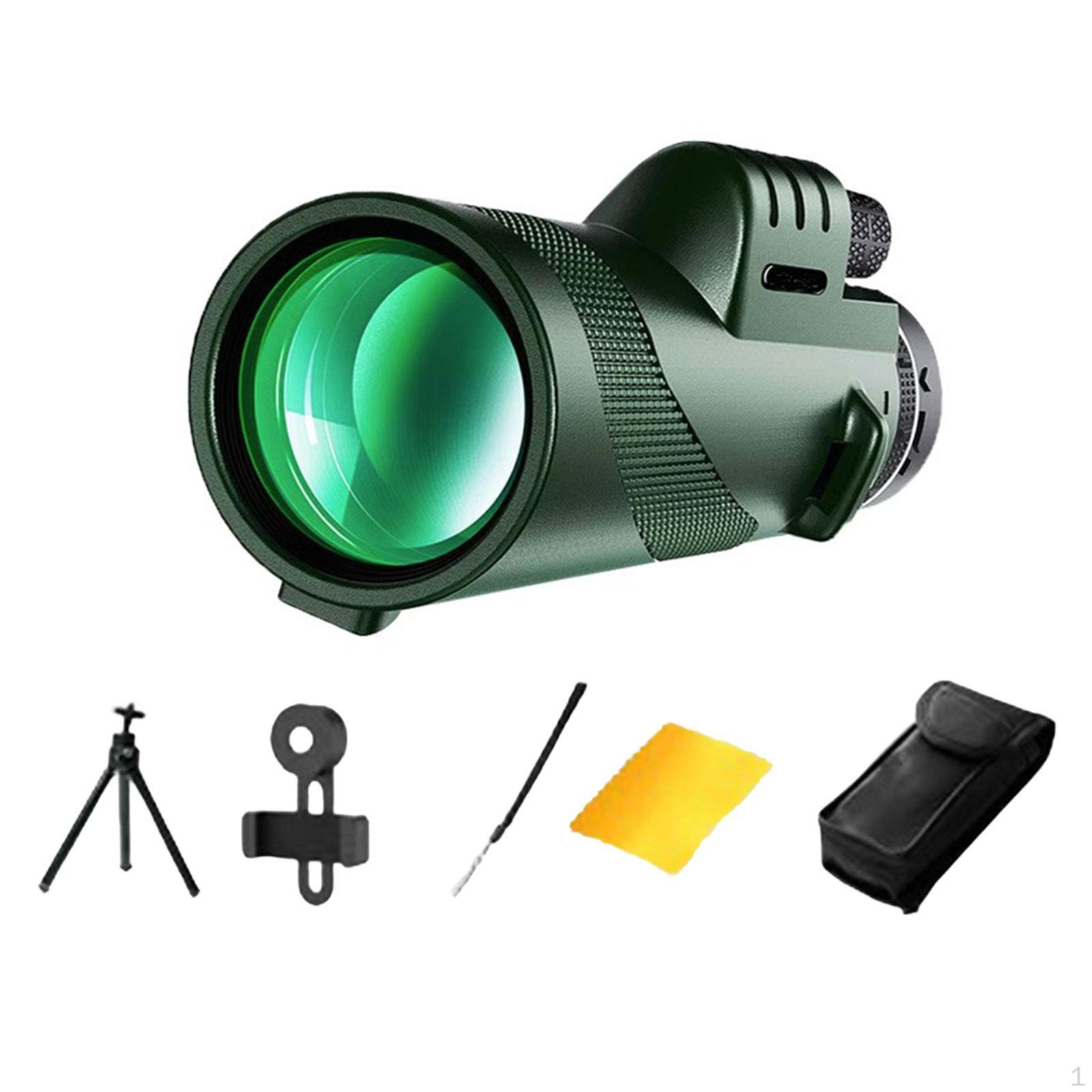 

Monocular Telescope,10X42 & FMC Lens Clear and Bright with Smartphone Holder