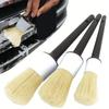 3 STuks Auto Buitenkant Binnenkant Detail Kwasten Varkenshaar Borstelharen Borstels voor Auto Schoonmaken Auto Detail Gereedschap Dashboard Schoonmaakborstel