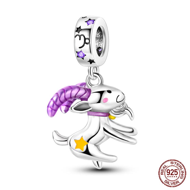 100% Copper Purple Color Series Chameleon Butterfly Balloon Charms Beads Fit Qikaola Original Bracelets Diy Jewelry