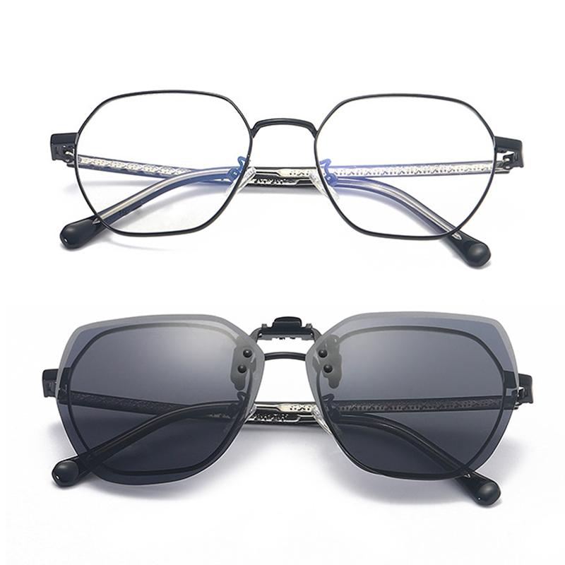 Nicht polarisierte Herren Übergroße Fahr-Clip-on-Sonnenbrille Damen Quadratische Nachtsicht-Brille