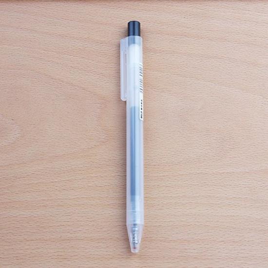 MUJI Gelinkt Balpen met Drukknop, 0.38/0.5mm, Zwart