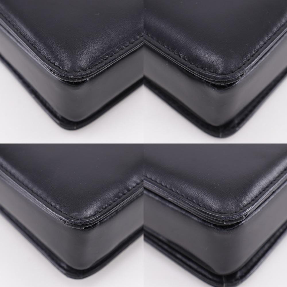 Gucci Old Gucci Shoulder Bag Vintage Black Calfskin Women Used